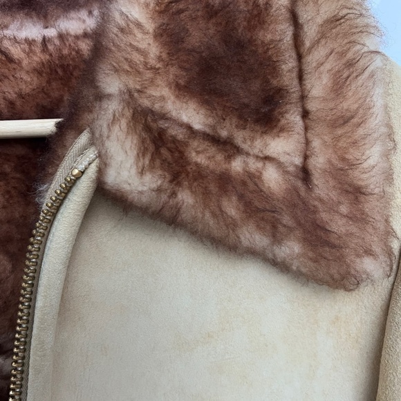 Pristine Vintage Stratojac Sheepskin Shearling Leather Jacket Sz 40 - Picture 5 of 16